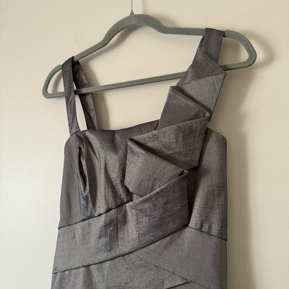 Y2K Metallic Grey Cache Mini Dress Small - Picture 2 of 6